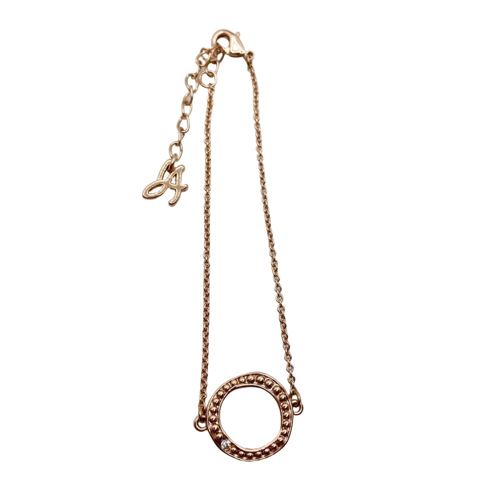🍭4/$20 Adore adjustable rose gold bracelet with a rhinestone